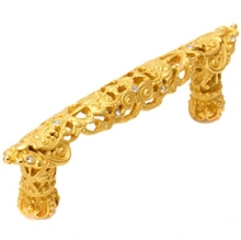 Carpe Diem Cabinet Knobs<br />147 - Juliane Grace 3" C to C Pull with 12 Swarovski Crystals