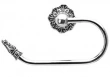 Carpe Diem Cabinet Knobs<br />1643    6-7/8"  - Acanthus swing tissue smooth ring left Renaissance style