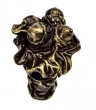 Carpe Diem Cabinet Knobs<br />2071   1-3/8" -  Triple acorn & oak leaf medium knob