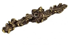 Carpe Diem Cabinet Knobs - 2073    5-1/8"  - Triple acorn and oak leaf elongated escutcheon
