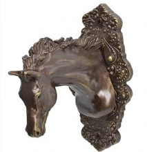 Carpe Diem Cabinet Knobs - 3814   6"  - Horse with tularosa back plate large hook