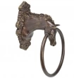 Carpe Diem Cabinet Knobs<br />3816   8-1/2"  - Horse with tularosa back plate full towel ring
