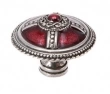 Carpe Diem Cabinet Knobs<br />431RR  1-1/2"  - Vortice Glaze large round knob with Ruby Red glaze