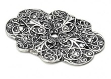Carpe Diem Cabinet Knobs - 4521 -  Monticello small oval back plate with Swarovski Crystals