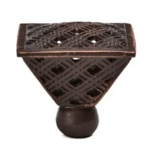 Carpe Diem Cabinet Knobs - 4700   1-1/4"  - Geometric Triangle knob with button base