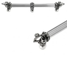 Carpe Diem Cabinet Knobs - 5716   11" - Charlemagne 9" o.c. approx w/ 5/8" smooth center long pull 