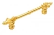 Carpe Diem Cabinet Knobs<br />576   5-7/8" - Charlemagne classic 4" c to c pull with small Fleur De Lys on ends 