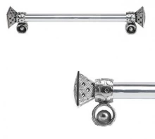 Carpe Diem Cabinet Knobs<br />5672   14"  - Cache 12" o.c. approx w/ 5/8" smooth center long pull w/ 16 rivoli Swarovski Crystals