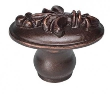 Carpe Diem Cabinet Knobs - 588   1" - Charlemagne oval knob