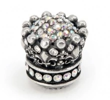 Carpe Diem Cabinet Knobs - 6301    1-1/8"  - Queen Elizabeth large knob with Swarovski Crystals