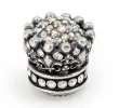 Carpe Diem Cabinet Knobs<br />6301    1-1/8"  - Queen Elizabeth large knob with Swarovski Crystals