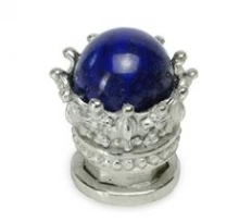 Carpe Diem Cabinet Knobs - 6903   7/8"  - King George petite small knob with semi precious stones