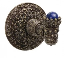 Carpe Diem Cabinet Knobs - 7010   3 1/4"  - King George hook with semi-precious stones