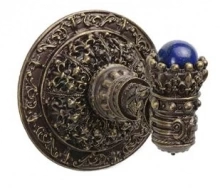 Carpe Diem Cabinet Knobs - 7010   3-1/4" - King George hook with semi-precious stones