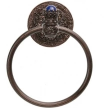 Carpe Diem Cabinet Knobs - 7021   5-3/4"  - King George full towel smooth ring with semi-precious stones