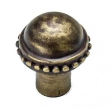 Carpe Diem Cabinet Knobs - 707  1" - Classic medium round knob with beaded rim