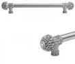 Carpe Diem Cabinet Knobs<br />7650   24"  - Versailles large finial 22" c to c appliance/long pull; 5/8" smooth bar with Swarovski Crystals