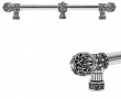 Carpe Diem Cabinet Knobs 7672   14-1/2" <br />Versailles small finial 12" c to c appliance/long pull; 5/8" smooth bar & center brace with Swarovski Crystals