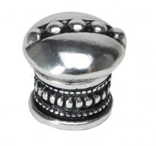 Carpe Diem Cabinet Knobs - 801   1-1/4" - Beaded round knob w/ beaded center and beaded treatment on bottom