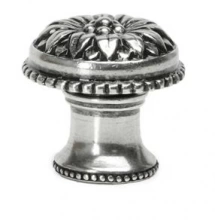Carpe Diem Cabinet Knobs - 830B  1-1/4"  - Acanthus large knob with flared foot Rosette style