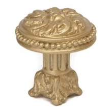 Carpe Diem Cabinet Knobs - 851  1-7/16" - Acanthus & beaded large knob with column base Rosette style