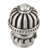 Carpe Diem Cabinet Knobs - 969  1 1/16" - Cricket Cage medium round knob with beaded base
