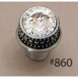 Carpe Diem Cabinet Knobs<br />860 CD - 860 Cach&eacute; medium round knob with Swarovski Crystals