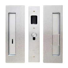 Cavilock<br />CL400B0128 - Cavilock Cavity Sliders Magnetic Privacy Pocket Door Set, Emerg LH/Snib RH (Right Hand), Satin Chrome, for 1 3/8" Door Thick