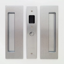 Cavilock - CL400A0128 - Cavity Sliders Passage Pocket Door Set, Magnetic Latching, Satin Chrome, for 1 3/8" Door Thickness