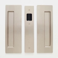 Cavilock - CL400A0325 - Cavity Sliders Passage Pocket Door Set, Non-Magnetic Latching, Satin Nickel, for 1 3/8" Door Thickness