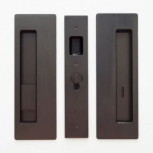 Cavilock<br />CL400B0229 - Cavity Sliders Magnetic Privacy Pocket Door Set, Snib LH (Left Hand)/ Emerg RH, Oil Rubbed Bronze, for 1 3/8" Door Thickness
