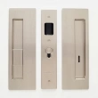 Cavilock<br />CL400B0329 - Cavity Sliders Magnetic Privacy Pocket Door Set, Snib LH (Left Hand)/ Emerg RH, Satin Nickel, for 1 3/8" Door Thickness