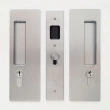 Cavilock<br />CL400C0129 - Cavity Sliders Magnetic Key Locking Pocket Door Set, Key/Key, Satin Chrome, for 1 3/8" Door Thickness