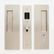 Cavilock<br />CL400C0327 - Cavity Sliders Magnetic Key Locking Pocket Door Set, Snib LH (Left Hand)/Key RH (Right Hand), Satin Nickel, for 1 3/8" Door Thickness