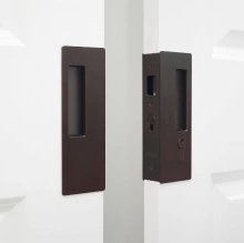 Cavilock - CL400D0252 - Cavity Sliders Magnetic Bi-Parting Pocket Door Set, Snib/Key, Oil Rubbed Bronze, for 1-3/8" Door Thickness