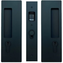 Cavilock - CL400C0429 - Cavity Sliders Magnetic Key Locking Pocket Door Set, Key/Key, Matte Black, for 1 3/8" Door Thickness