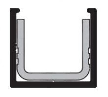 Cavilock - ZK00388 - Cavity Sliders Aluminum bronze anodized floor channel with PVC insert 12 foot