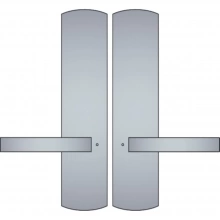 Ashley Norton - CE.20 Escutcheon - 10" x 2-1/2" Curved Privacy Pin Set with 500 Churchill Lever
