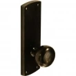 Ashley Norton<br />CL.34 Escutcheon - 7-1/2" x 2-1/2" Curved Mortise Passage Set with 900 Windsor Knob