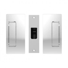 Cavilock - CL205A0000 - Passage Pocket Door Set, Non-Magnetic, Bright Chrome, for 1-3/8" Door Thickness