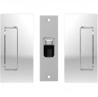 Cavilock<br />CL205C0015 - Bi-Parting Mate for Privacy Pocket Door Set, Passage with Striker, Bright Chrome, for 1-3/4" Door Thickness