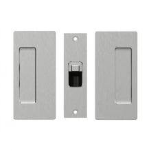 Cavilock - CL205C0001 - Bi-Parting Mate for Privacy Pocket Door Set, Passage with Striker, Satin Chrome, for 1-3/8" Door Thickness