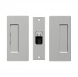 Cavilock<br />CL205C0001 - Magnetic Latch Bi-Parting Mate for Privacy Pocket Door Set, Passage with Striker, Satin Chrome, for 1-3/8" Door Thickness