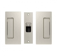 Cavilock - CL205C0003 - Bi-Parting Mate for Privacy Pocket Door Set, Passage with Striker, Satin Nickel, for 1-3/8" Door Thickness