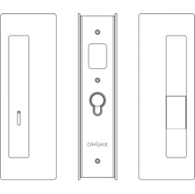 Cavilock<br />CL400B0433 - Cavity Sliders Magnetic Privacy Pocket Door Set, Emerg LH/Snib RH (Right Hand), Matte Black, for 1 3/4" Door Thickness