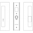 Cavilock<br />CL400B0433 - Cavity Sliders Magnetic Privacy Pocket Door Set, Emerg LH/Snib RH (Right Hand), Matte Black, for 1 3/4" Door Thickness