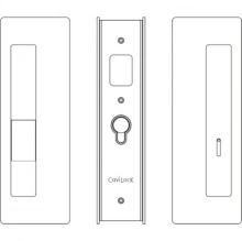 Cavilock - CL400B0434 - Cavity Sliders Magnetic Privacy Pocket Door Set, Snib LH (Left Hand)/ Emerg RH, Matte Black, for 1 3/4" Door Thickness