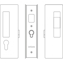 Cavilock - CL400C0438 - Cavity Sliders Magnetic Key Locking Pocket Door Set, Key LH (Left Hand)/Snib RH (Right Hand), Matte Black, for 1 3/4" Door Thickness