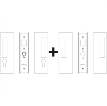 Cavilock - CL400D0465 - Cavity Sliders Magnetic Bi-Parting Pocket Door Set, Key/Key, Matte Black, for 1-3/4" Door Thickness