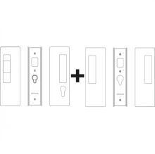 Cavilock - CL400D0462 - Cavity Sliders Magnetic Bi-Parting Pocket Door Set, Snib/Key, Matte Black, for 1-3/4" Door Thickness